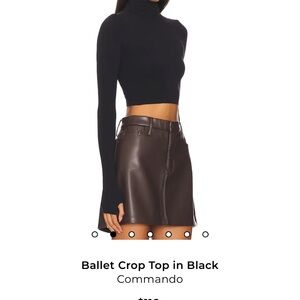 Commando Black Long Sleeve Crop Top